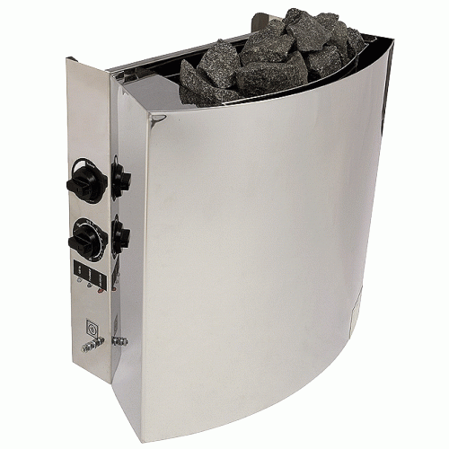 Электрическая печь для бани и сауны КРИСТИНА COMPACT PLUS настенная со встроенным ПУ