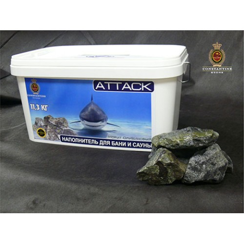 Камень для бани и сауны ATTACK Оливиновый Коктейль (11,3 кг) (фракционированный)