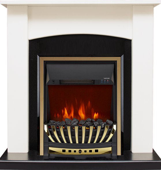 Каминокомплект Baltimore - Слоновая кость, черный с очагом Aspen Gold Каминокомплект Baltimore - Слоновая кость, черный с очагом Aspen Gold