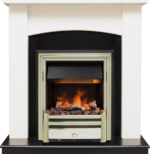 Каминокомплект Baltimore - Слоновая кость, черный с очагом Cavendish Каминокомплект Baltimore - Слоновая кость, черный с очагом Cavendish