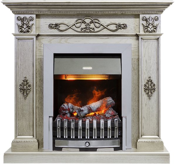 Каминокомплект Derby - Old silver с очагом Danville Chrome FB2