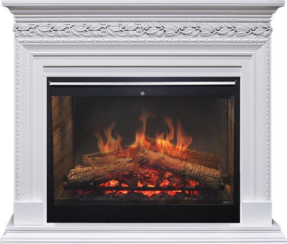 Каминокомплект Valletta - Белый с очагом Symphony 30'' DF3020-INT