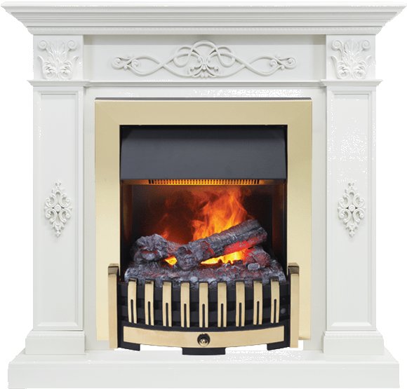 Каминокомплект Derby - Белый дуб с очагом Danville Brass FB2