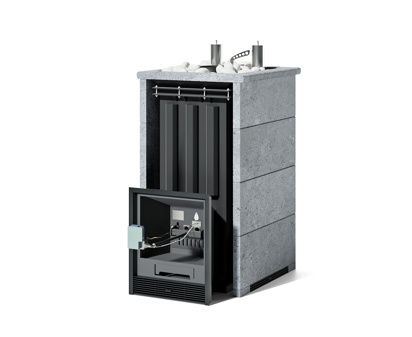 Печь Геленджик К в трехстороннем кожухе