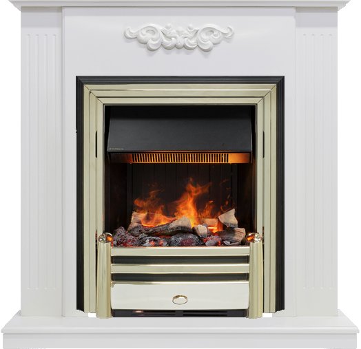 Каминокомплект Lumsden - Белый дуб с очагом Cavendish