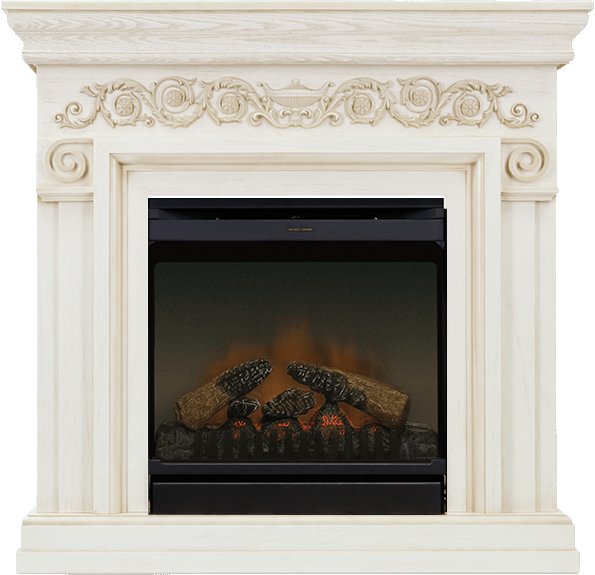 Каминокомплект Athena - Слоновая кость с патиной с очагом Gannon DF2010-EU