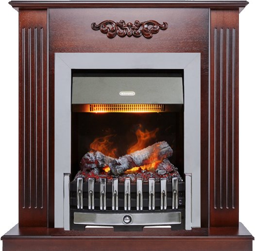 Каминокомплект Lumsden - Махагон коричневый антик с очагом Danville Chrome FB2 Каминокомплект Lumsden - Махагон коричневый антик с очагом Danville Chrome FB2