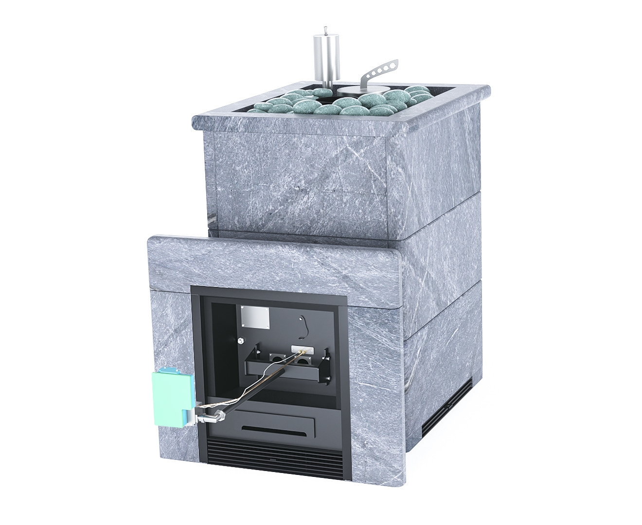 Печь Анапа в полноценном кожухе с открытым верхом