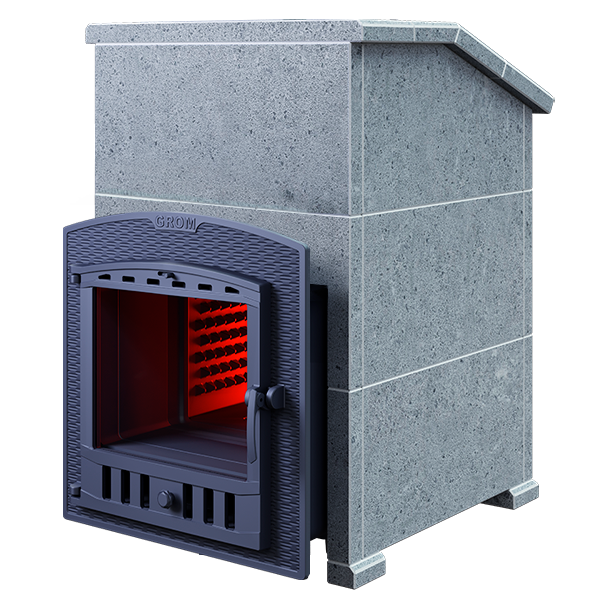 Чугунная печь для бани Комплект Гром 30 (П2) Президент 1020/60 Талькомагнезит