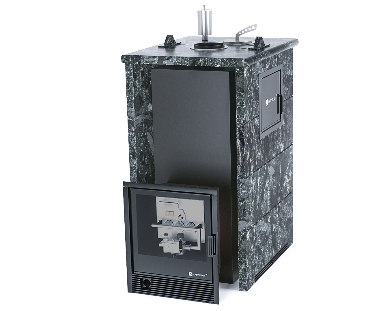 Печь Геленджик М2 в трехстороннем кожухе с закрытым верхом