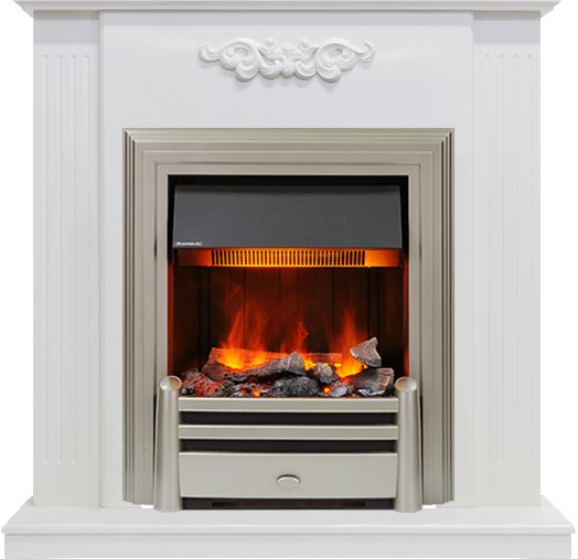 Каминокомплект Lumsden - Белый дуб с очагом Chesford