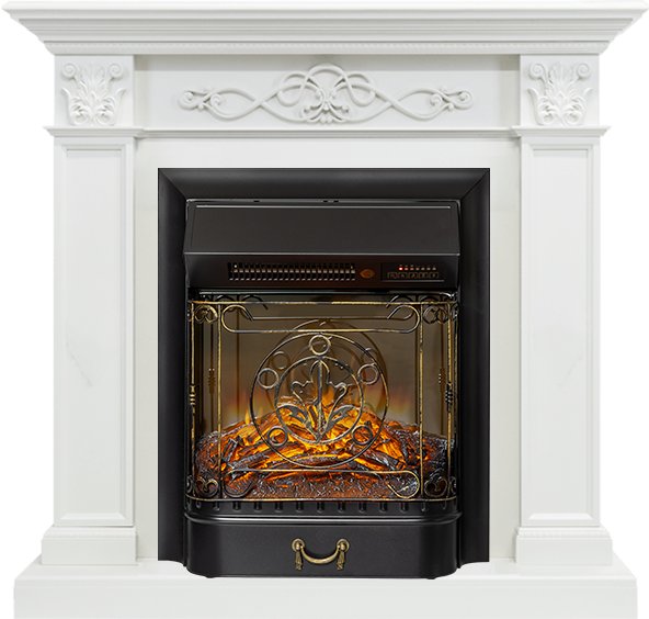 Каминокомплект Verona - Белый дуб с очагом Majestic FX M Black RC